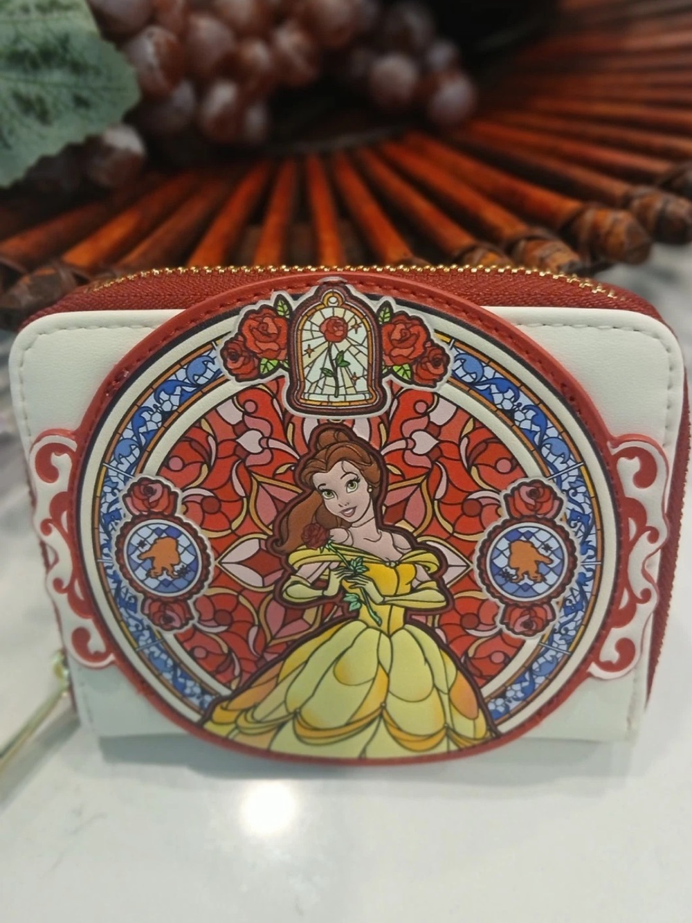 Loungefly Disney Beauty and the Beast Belle Stained Glass Portrait Wallet